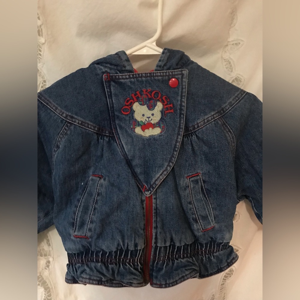 vintage Osh Kosh kids jean puffer jacket *RARE*